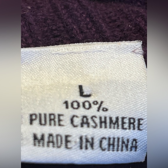 "AUTUMN CASHMERE" (brand) CABLE KNIT TURTLENECK PURPLE LARGE - Picture 4 of 7